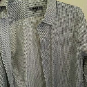 White with dark dots